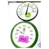 JOHN DEERE CLOCK & THERMOMETER