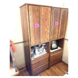 WOOD STORAGE CABINET - ONLY ONE