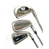 ASSORTED GOLF CLUBS IRONS  - PING, DM, DUNLOP