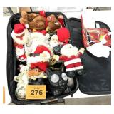 SUITCASE FULL OF CHRISTMAS DECORATIONS