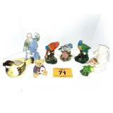 FIGURINES, BIRDS, JESUS, BEARS, ETC