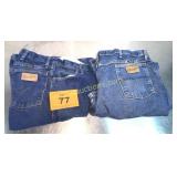 MENS WRANGLERS 38/30 AND 40/30 - USED