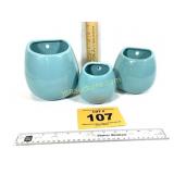 (3) WALL POCKETS CERMIC  - PLANTERS ETC