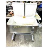 PATIO STAINLESS STEEL COOLER ON ROLLERS - SEE PICS