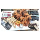 HORSE THROW BLANKET, WREATH, WOOD BLOCKS ETC