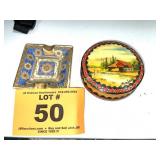 MADE IN ROMANIA WOOD TRINKET BOX,  ASH TRAY