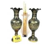 LARGE BRASS VASES