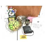 SNOWMAN TEAPOT, DECORATIONS, MISC