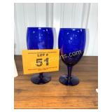 COBALT BLUE WINE GLASSES