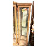 CURIO CABINET MISSING 1 SIDE GLASS & SHELVES