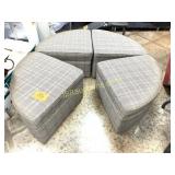 4 PIECE LARGE ROUND OTTOMAN