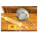 SIFTERS AND VINTAGE ROLLING PIN