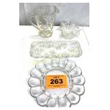 DEVILED EGG DISH, SERVING DISHES, PITCHER