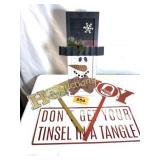 CHRISTMAS SIGN AND DECORATIONS