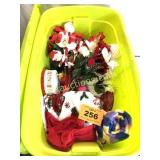 TOTE OF CHRISTMAS DECORATIONS