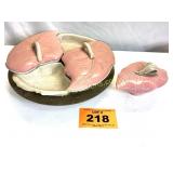 VALLEY VISTA POTTERY - TWO LIDS HAVE BEEN GLUED