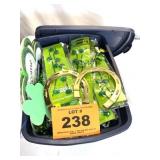 ST PATRICKS DAY DECORATIONS, BRASS HORSESHOES