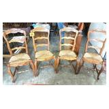 ANTIQUE FRENCH "RUSH" CHAIRS - SEE LONG DESCRIPTIO