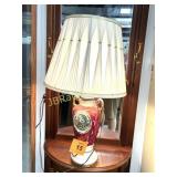 VINTAGE COLONAIL SCENE PARLOR LAMP