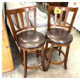 PAIR OF SWIVEL TOP BAR STOOLS MFG 2022