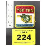 1972 BASS PATCH, OKLAHOMA TOP TEN LAKE EUFAULA