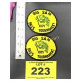 TWO VINTAGE 1971 BIG SAM BASS TOURNAMENT PATCHES
