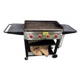 NICE CAMP CHEF FLAT TOP GRILL W COVER ON CART