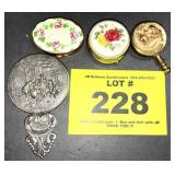 PILL BOXES, SMALL MIRROR, POWDER BOX