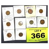 (10) LINCOLN WHEAT PENNIES SOME WITH ERRORS