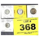 (4) 1943 STEEL WAR PENNIES
