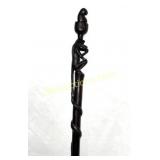 AFRICAN EBONY CANE SNAKE EATING MONKEY