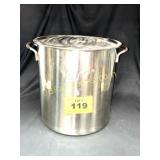 7+ GALLON SS STOCK POT W LID (MISSING LID HANDLE)