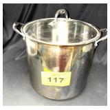 22 QT TRAMINTINA HEAVY STOCK POT W GLASS LID