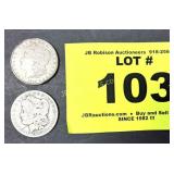 2X 1890 & 1897 MORGAN SILVER DOLLARS