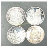 4.35+ TOTAL OZ .999 FINE SILVER CHRISTMAS TOKENS