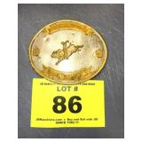 VINATGE TONY LLAMA GERMAN SILVER BULL RIDER BUCKLE