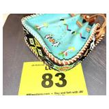 INDIAN BEAD LEATHER PURSE