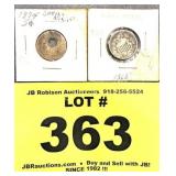(2) SHIELD NICKELS