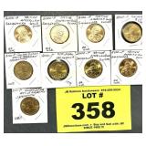 (9) SACAGEWEA DOLLARS