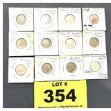 (12) BUFFALO / INDIAN NICKELS