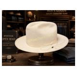 VINTAGE STETSON OPEN ROAD 3X RARE BONE WHITE 7 1/2