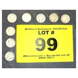 (8) MERCURY DIMES