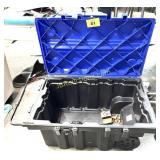 LARGE PLASTIC KOBALT TOTE ON WHEELS