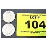 1922 & 1923 PEACE SILVER DOLLARS X 2