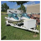 (2) Seadoo Jet Skis & Trailer