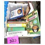 RECIPE BOOKS, ADVERTISING BOOK, ETC IN TOTE