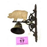 IRON BELL WITH PIG FROM BUSSEY