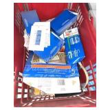 BASKET WITH SWITCH COVERS, ETC.