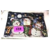 SET OF (4) SNOWMAN PLACEMATS