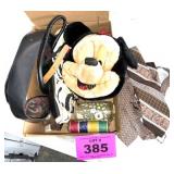 MICKEY MOUSE BAG, VINTAGE TIES, ETC